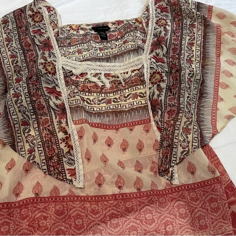 Lane Bryant flutter sleeve boho top size 22/24